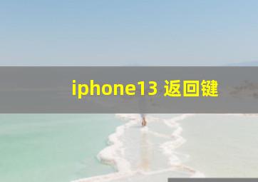 iphone13 返回键